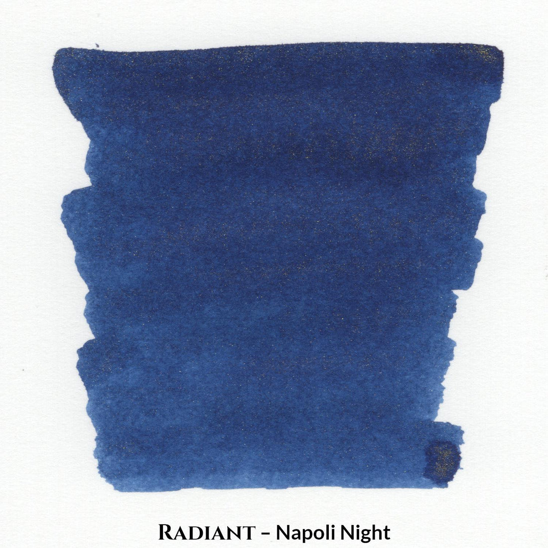 Navy shimmer fountain pen ink with gold particles