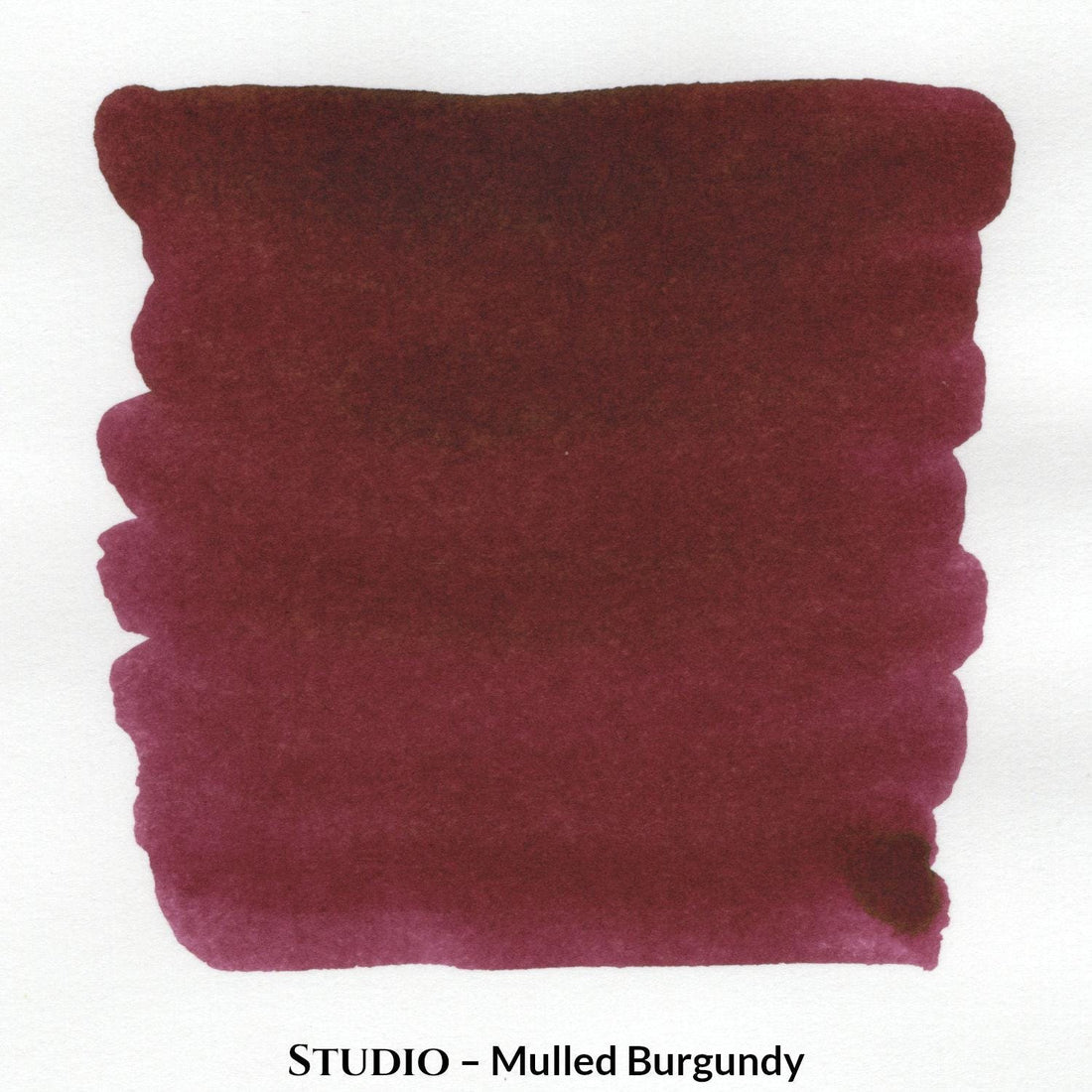Studio Mulled Burgundy fountain pen ink swatch on paper