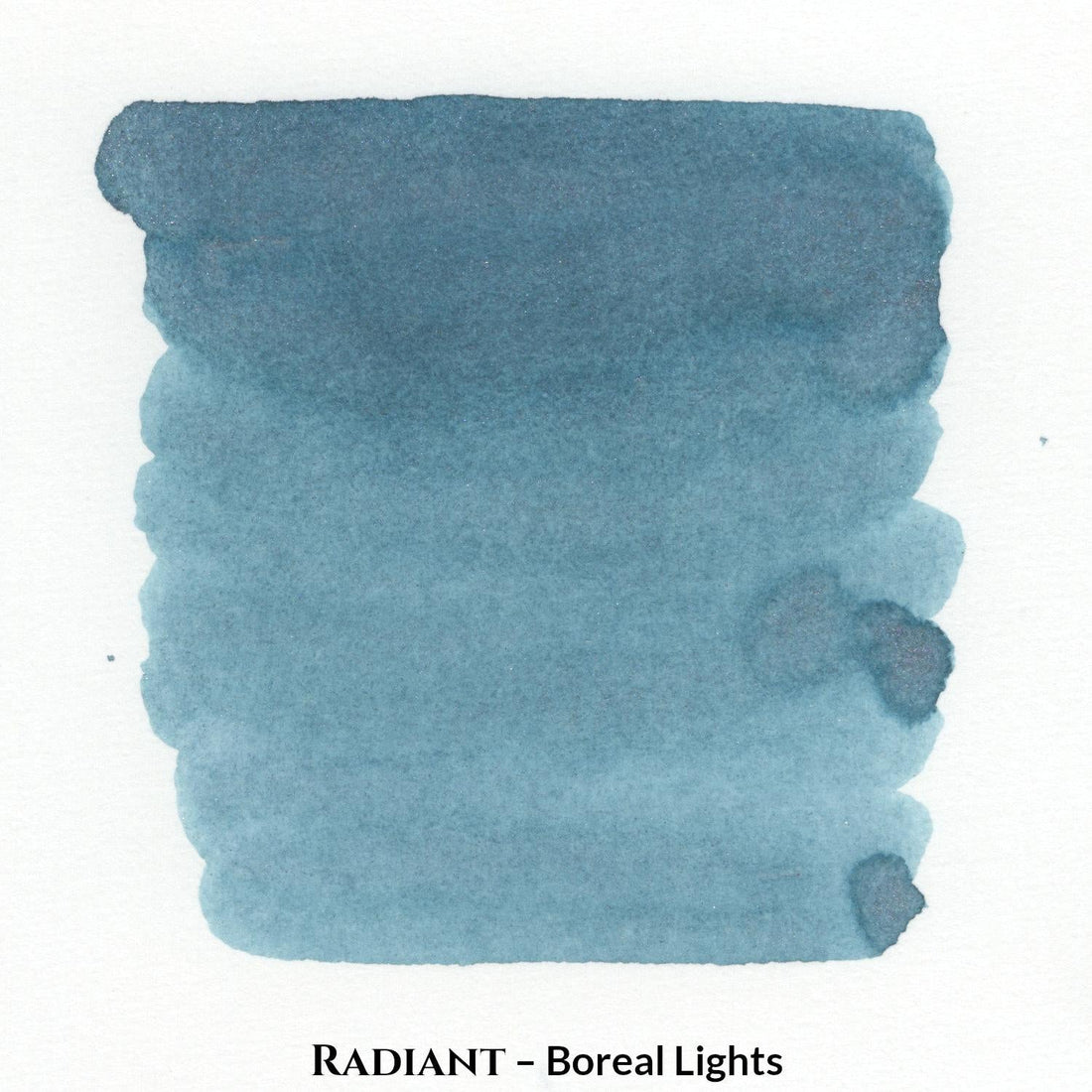 Icy teal chromashading fountain pen ink with shimmer