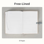 CRENA multi-year journal open to additional ruled notes pages