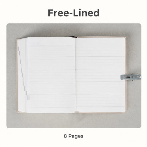 CRENA multi-year journal open to additional ruled notes pages