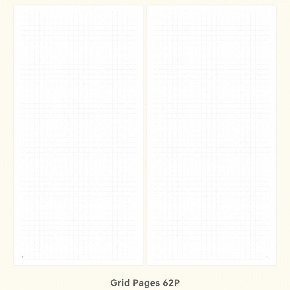 CRENA 2027 weekly planner open to blank grid note pages