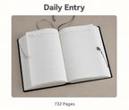 CRENA multi-year journal daily entry spread with multiple writing sections for each date