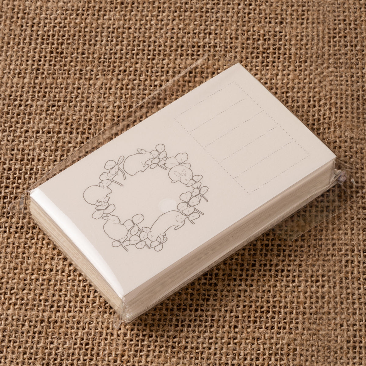 CRENA ink swatch cards with a floral wreath and ruled information fields