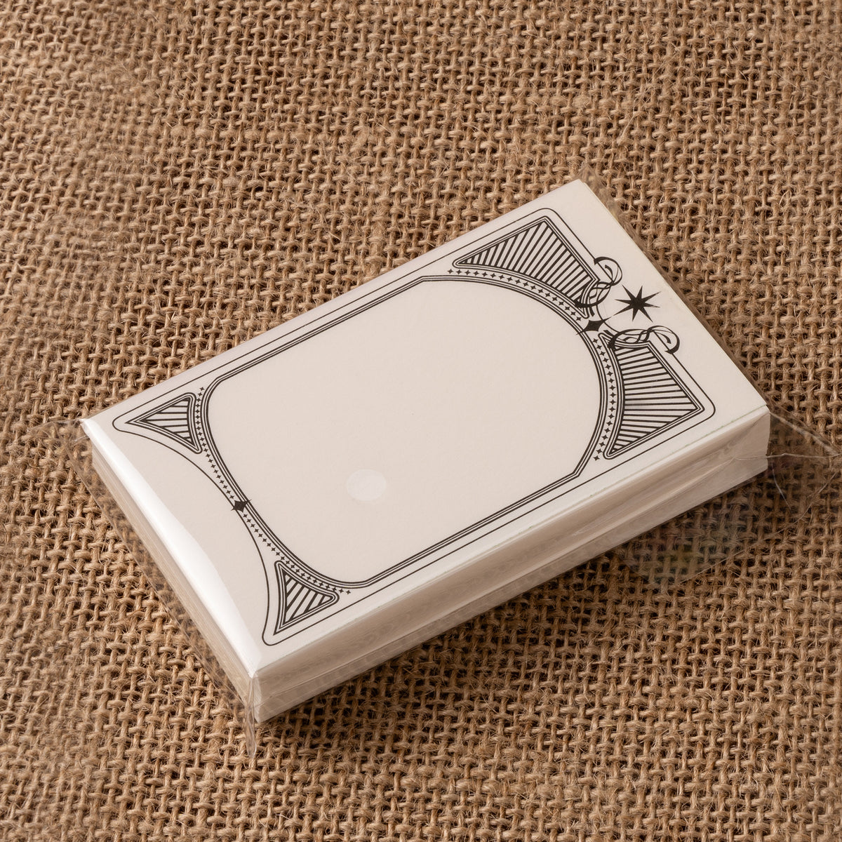 CRENA ink swatch cards with an ornate rectangular border around an oval swatch area