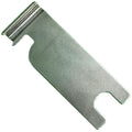 Close-up of the forked end of a metal fountain pen piston wrench