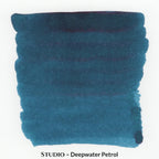 Inkforge Studio Deepwater Petrol fountain pen ink swatch showing teal.