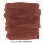 Inkforge Document Rustic Brown pigment fountain pen ink swatch showing rustic brown.