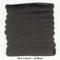 Inkforge Document Jet Black pigment fountain pen ink swatch showing jet black.