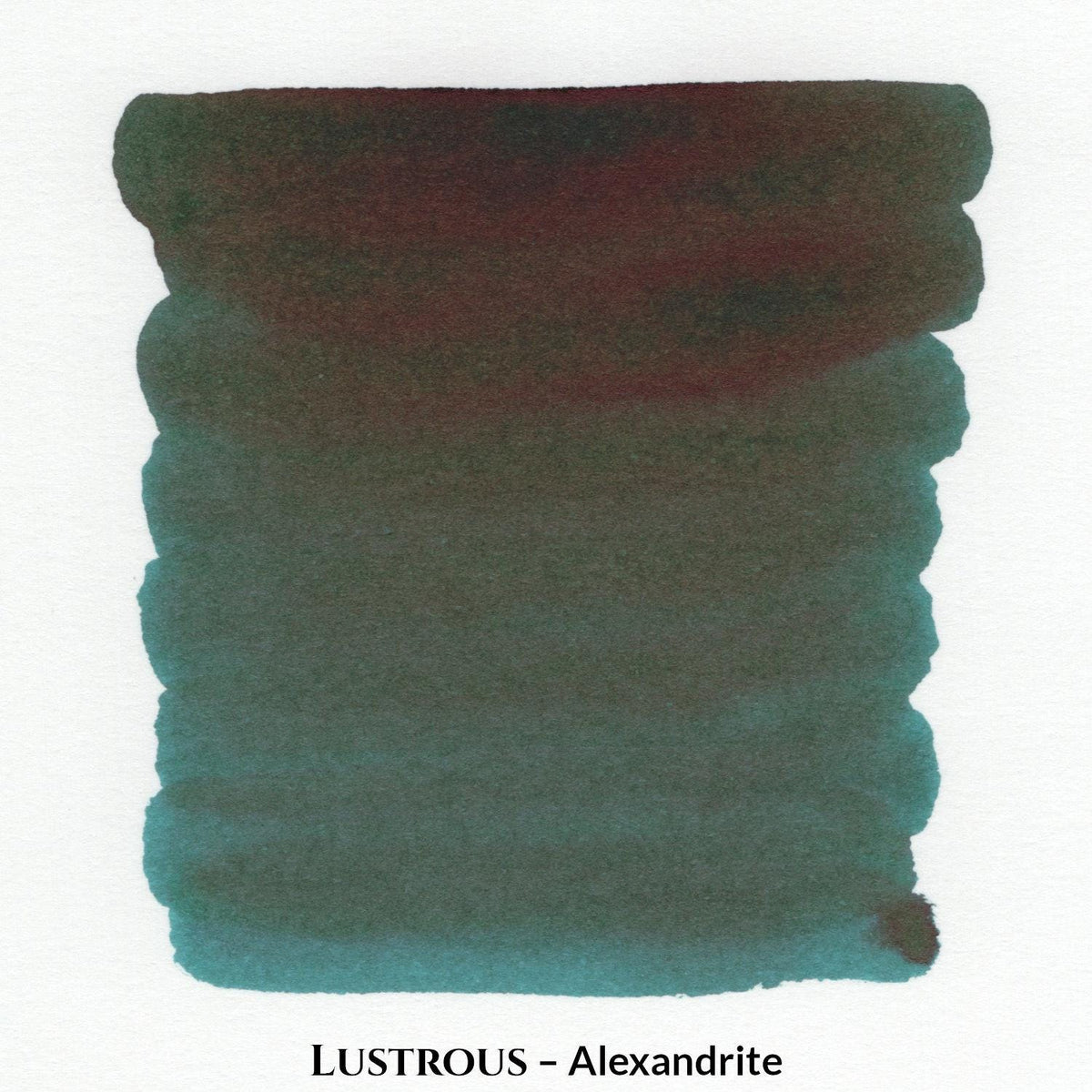 Inkforge Lustrous Alexandrite teal fountain pen ink with fuchsia sheen in a 30 ml bottle